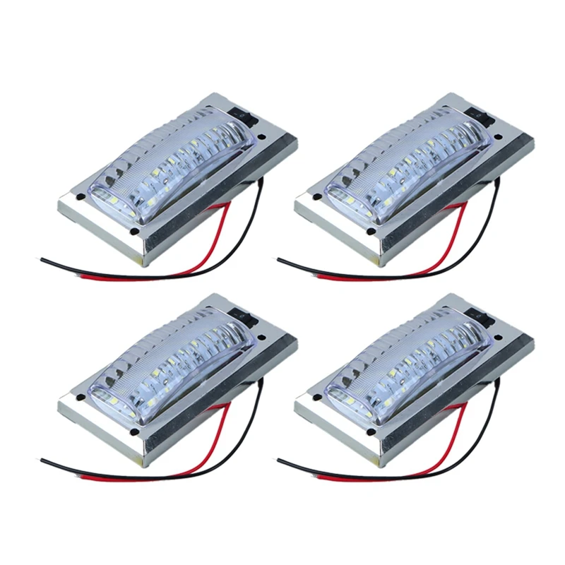Super Sale LED 12V-24V Panel Light Car Interior Reading Lamp High Brightness Lights for Van Truck RV Boat Campers Lights Switch