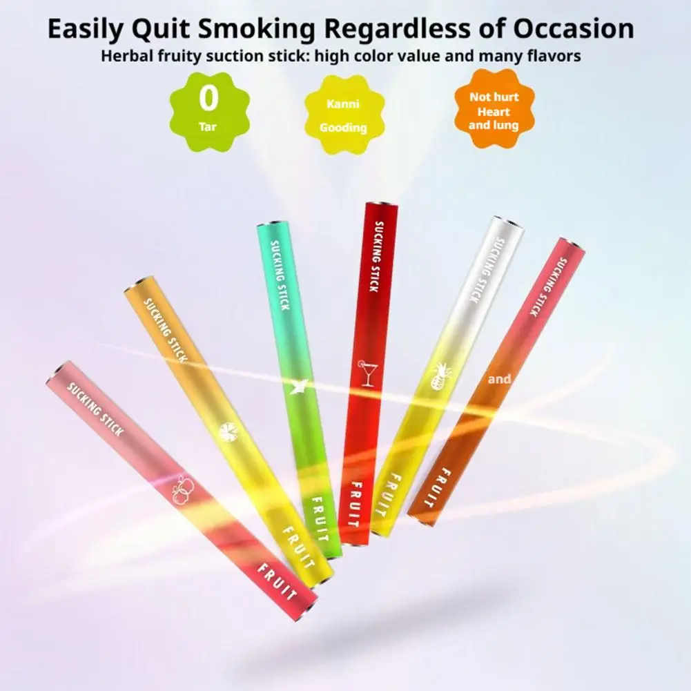 6 Kinds Fruit Flavor Smokeless Quit Smoking Oral Stick Nicotine Free Healthy Smoking Cessation Support Tool view 5