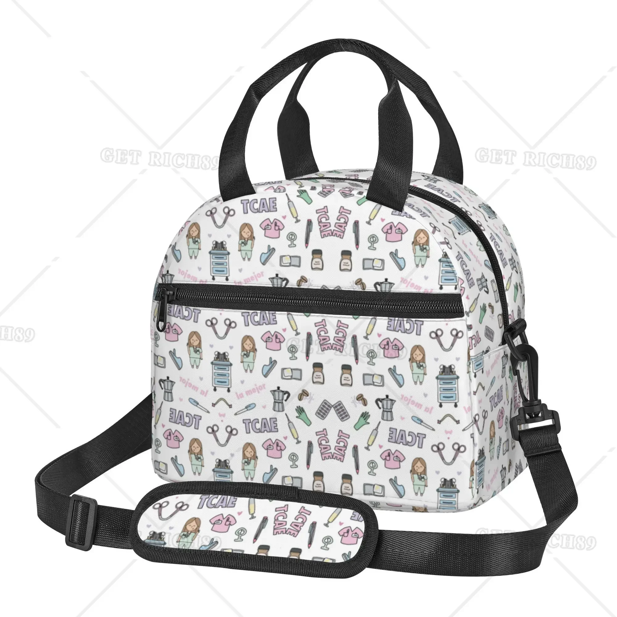 Doctor Enfermera Enfermera En Apuros Bolsa de almuerzo grandes loncheras aisladas con correa de hombro ajustable para mujeres niños viaje de trabajo