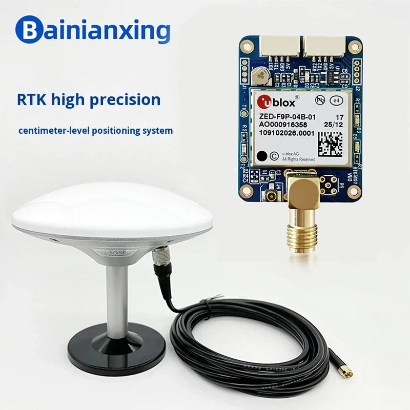 RTK GPS Module GNSS Board ZED-F9P-04B-01 Full-Band Antenna ABS UAV Connectivity B4Qa1Gggb