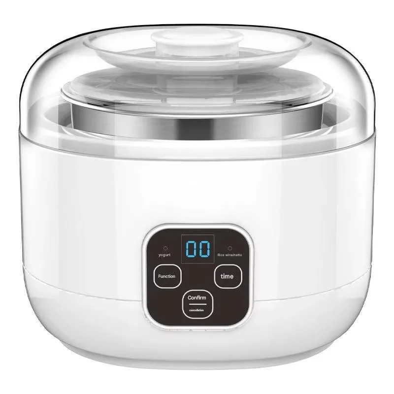 Small Homemade 1L Touch Control Multifunctional Stainless Steel Liner Automatic Yogurt Maker Household Belt Jar