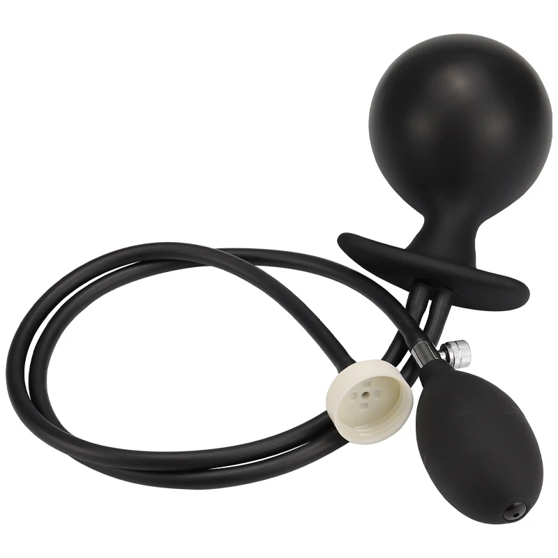 Bidé Inflável De Silicone, Portátil, Preto, Plugue Anal, Dilatador Inflável, Dildo, Buttplug, Expansor, Lavadora, Brinquedos Sexuais