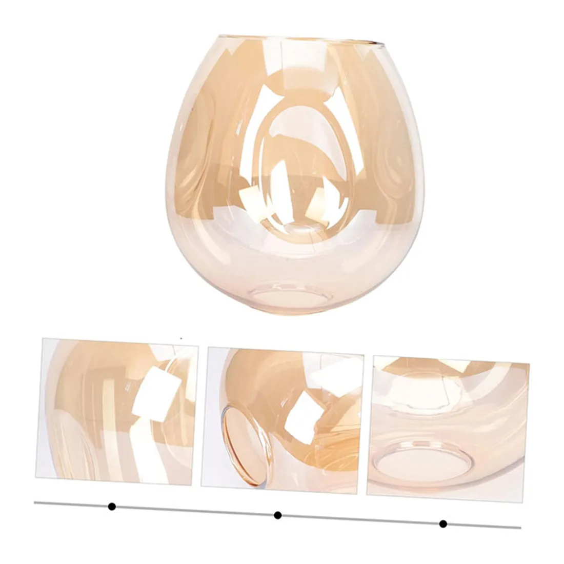 Home Decor Amber Glass Lamp Shade Replacement D15cm D18cm Colored Vintage Lamp Shade Light Fixture Cover for Pendant Lighting