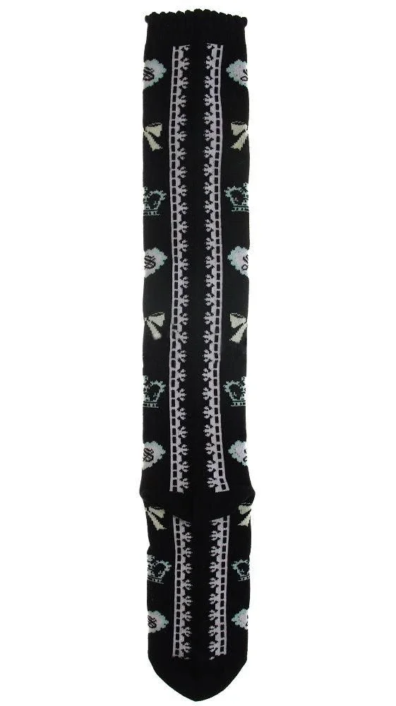 Japanese kawaii girl daily sweet lolita stockings cute printing student gothic lolita knee socks loli cosplay