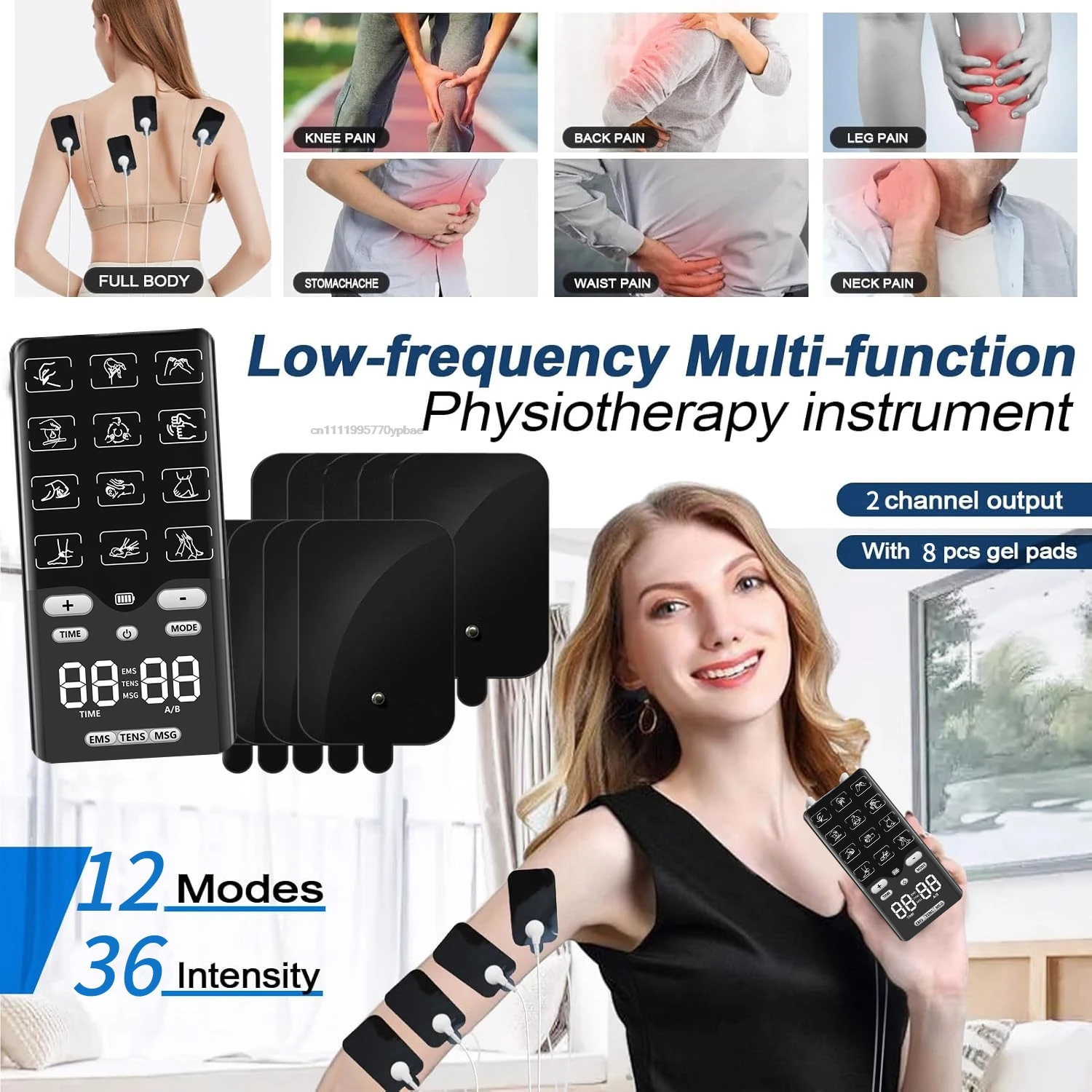 Tens Pain Relief Unit - Stimulateur musculaire TENS-EMS, appareil de massage