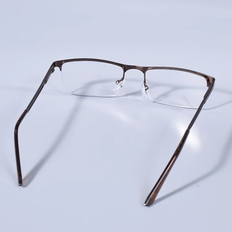 2025 männer Blau Licht Blockieren Lesebrille Metall Halb Rahmen Brillen Mit Frühling Scharnier Computer Reader + 125 + 175 – Detail 21