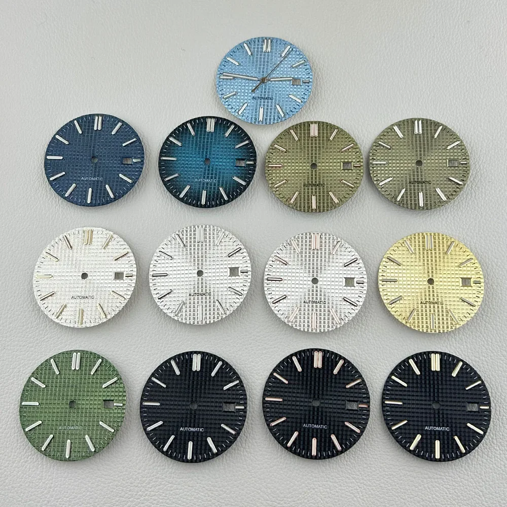 NH35 قرص الأيدي 31.8 مللي متر مؤشرات قرص الساعة إبر الوجه المضيئة الخضراء لقرص البلوط الملكي nh35 nh36 ملحقات ساعة الحركة