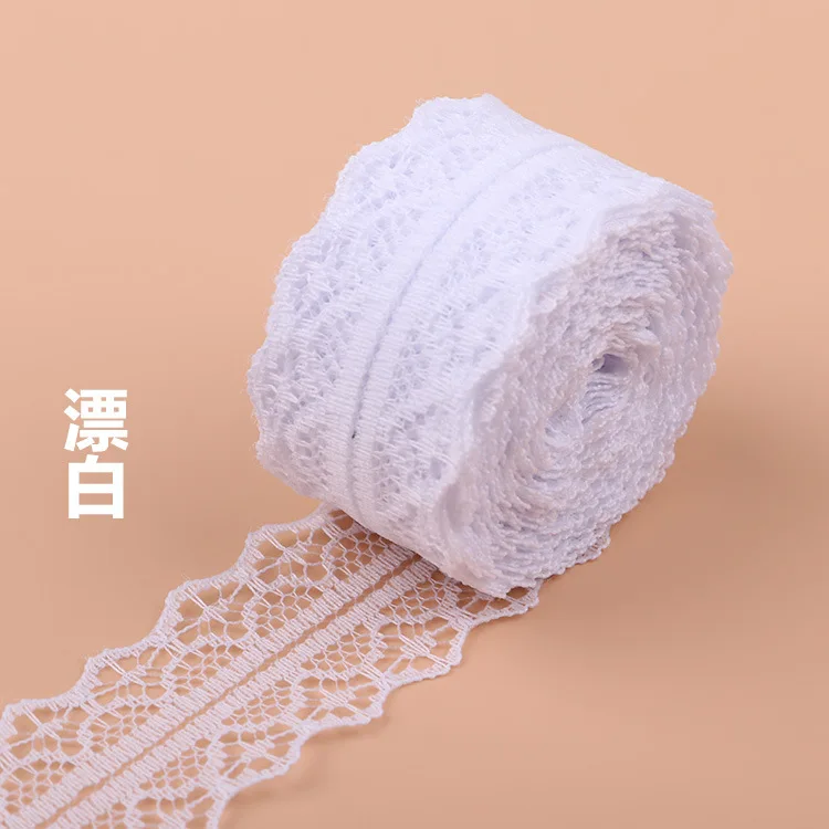 (10 متر/لفة) 3 سنتيمتر غير بسط شريطة من الدانتيل أبيض أسود أحمر أزرق أرجواني أخضر وردي أصفر برتقالي Crafts بها بنفسك الحرف زهرة الديكور