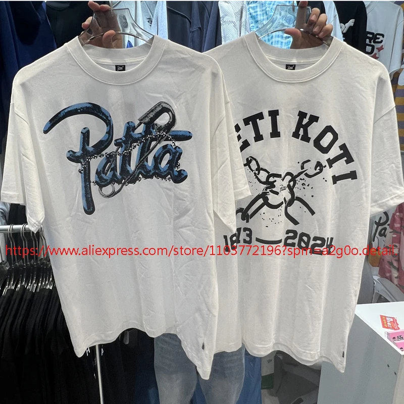 2026 Trend Patta T-shirt Letter Logo Fun Print High Quality Round-neck Casual Versatile Style Short Sleeve PATTA Tops