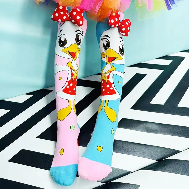 Cute Children Three-dimensional Puppy Stockings Mandarin Duck Socks Color Princess Creative Personality Birthday Gift Girl