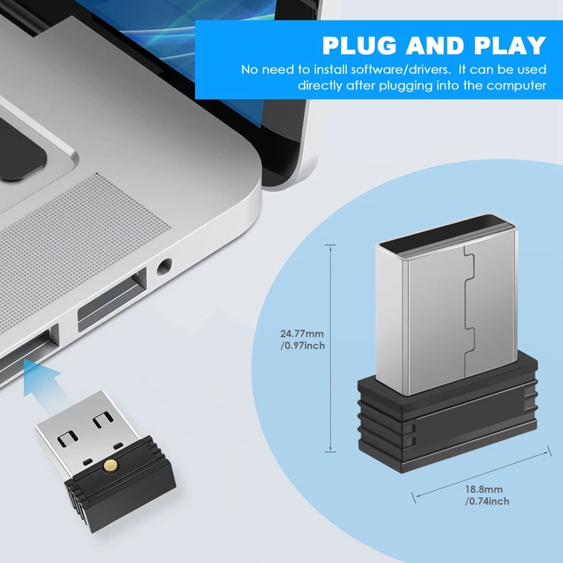 Usb Muis Jiggler, Automatische Computer Muis Mover Jiggler, Houdt Computer Wakker, Simuleer Muis Beweging