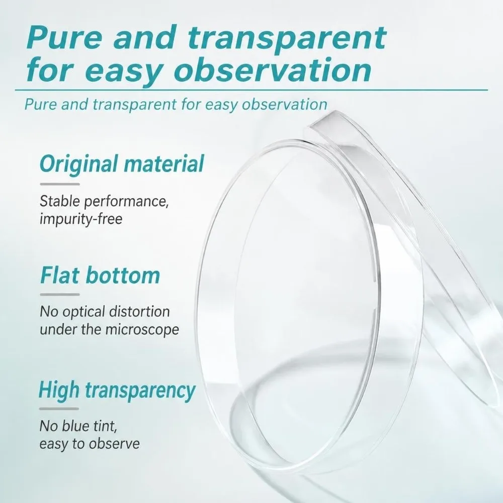 10Pcs/Set Plastic Petri Dish 35/60/70/90/100/120/150mm Disposable Disposable Petri Dish Bacteria Culture Plate Laboratory
