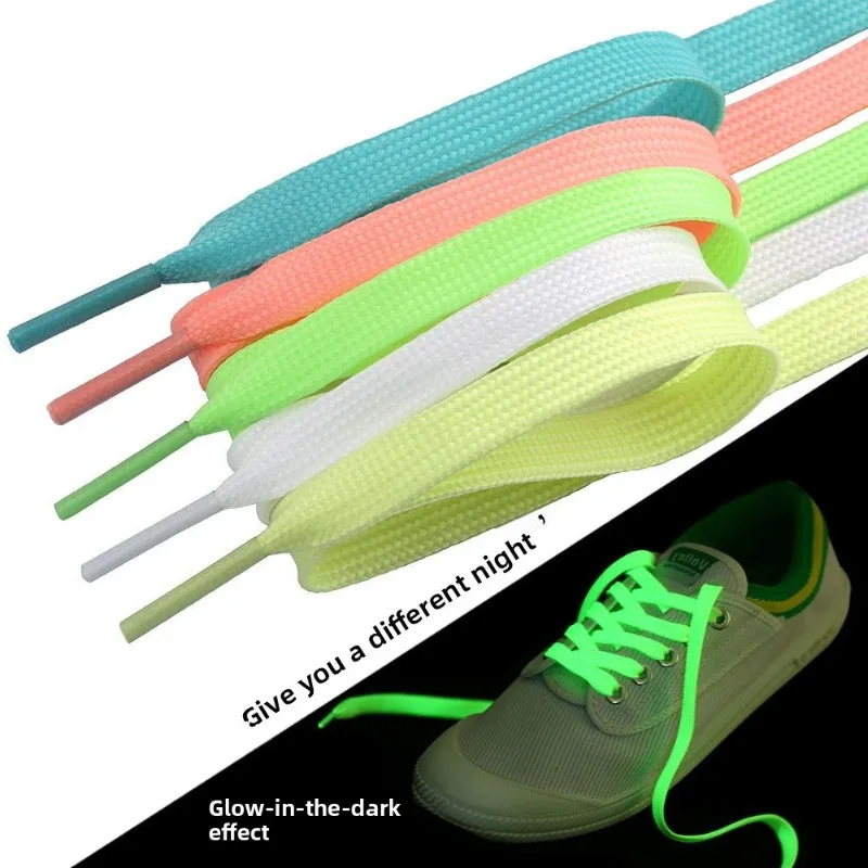 أربطة الحذاء المضيئة أربطة الحذاء المضيئة للرجال والنساء أربطة الحذاء الرياضية المسطحة الفلورسنت أحذية قماشية فلاش الرقص #2
