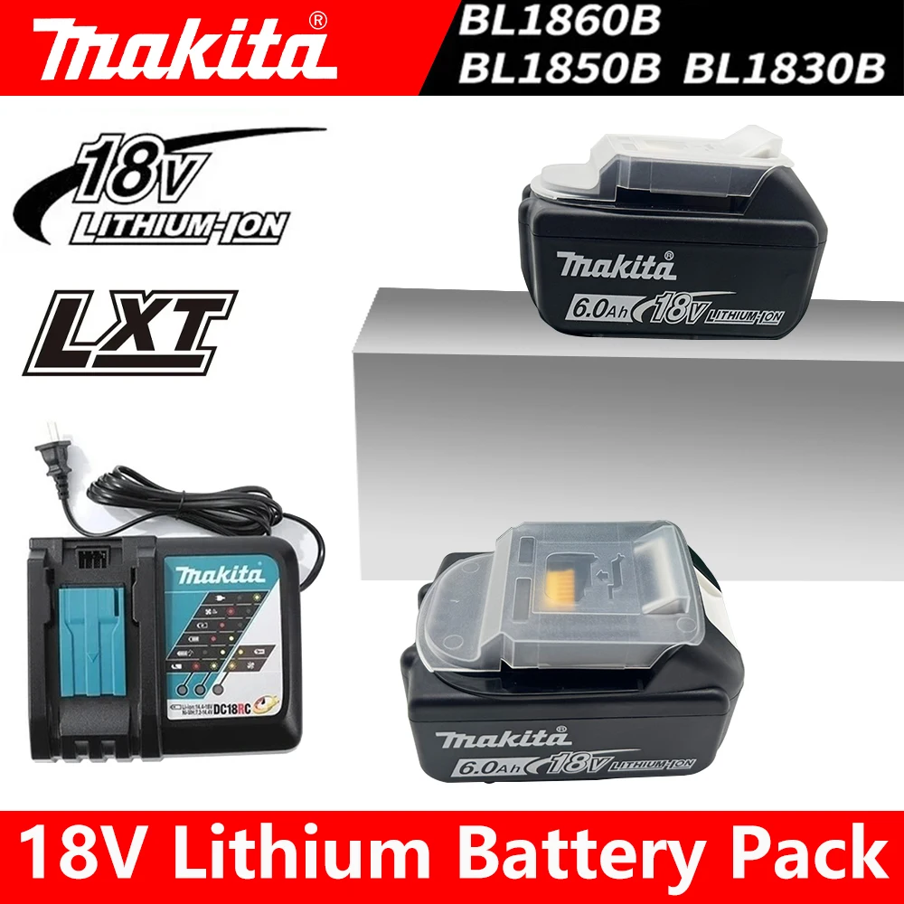 100% Оригинальный Makita 6Ah/5Ah/3Ah для Makita 18V аккумулятор BL1830B BL1850B BL1850 BL1840 BL1860 BL1815 сменный литиевый аккумулятор