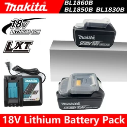 100% Оригинальный Makita 6Ah/5Ah/3Ah для Makita 18V аккумулятор BL1830B BL1850B BL1850 BL1840 BL1860 BL1815 сменный литиевый аккумулятор