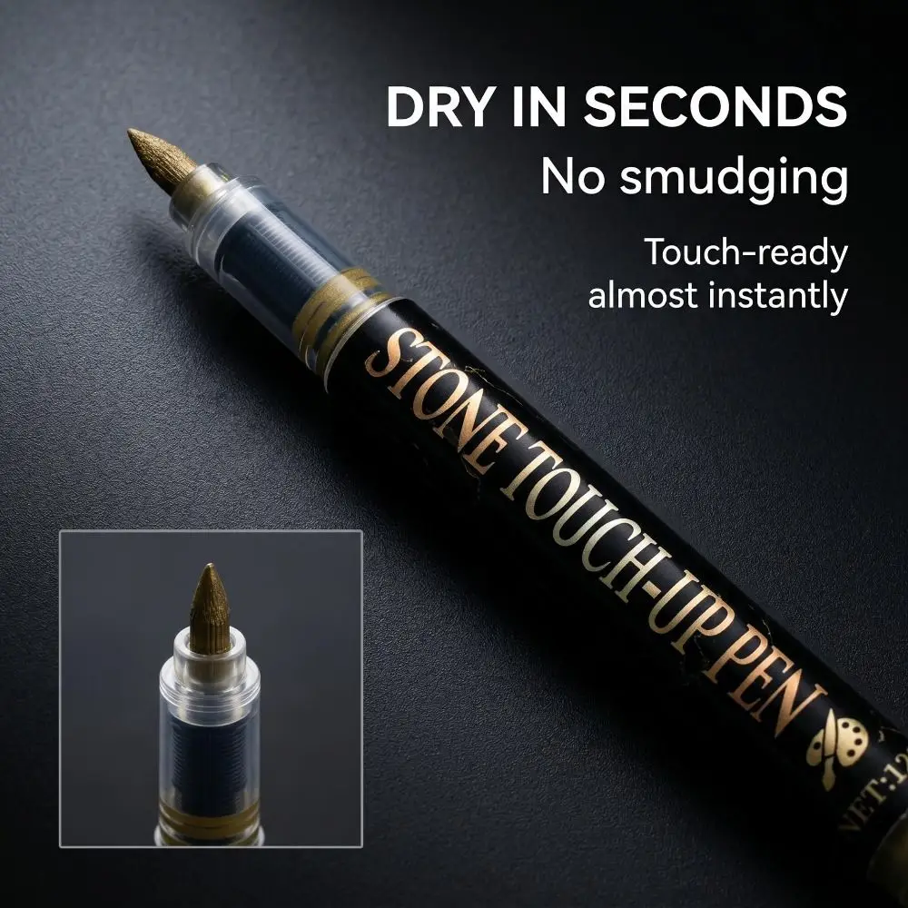 Soft Tip Stone Repair Pen Waterproof Permanent Tombstone Paint Marker Large Capacity Weatherproof Paint Pen Tombstone