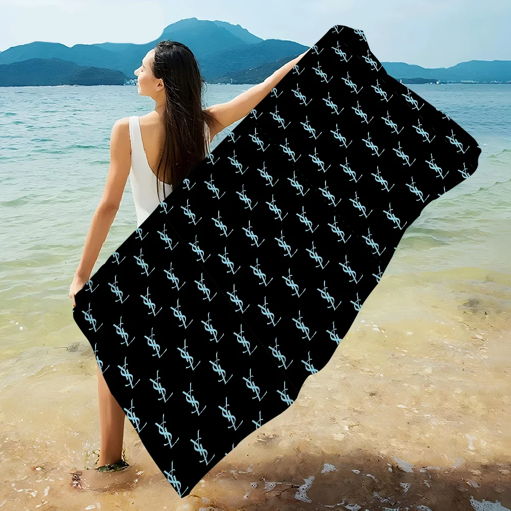 Pink Black Luxury Store Street Landscape Art Microfiber Printed Beach Towel Mountain Climbing Yoga Swimming Running Absorbent