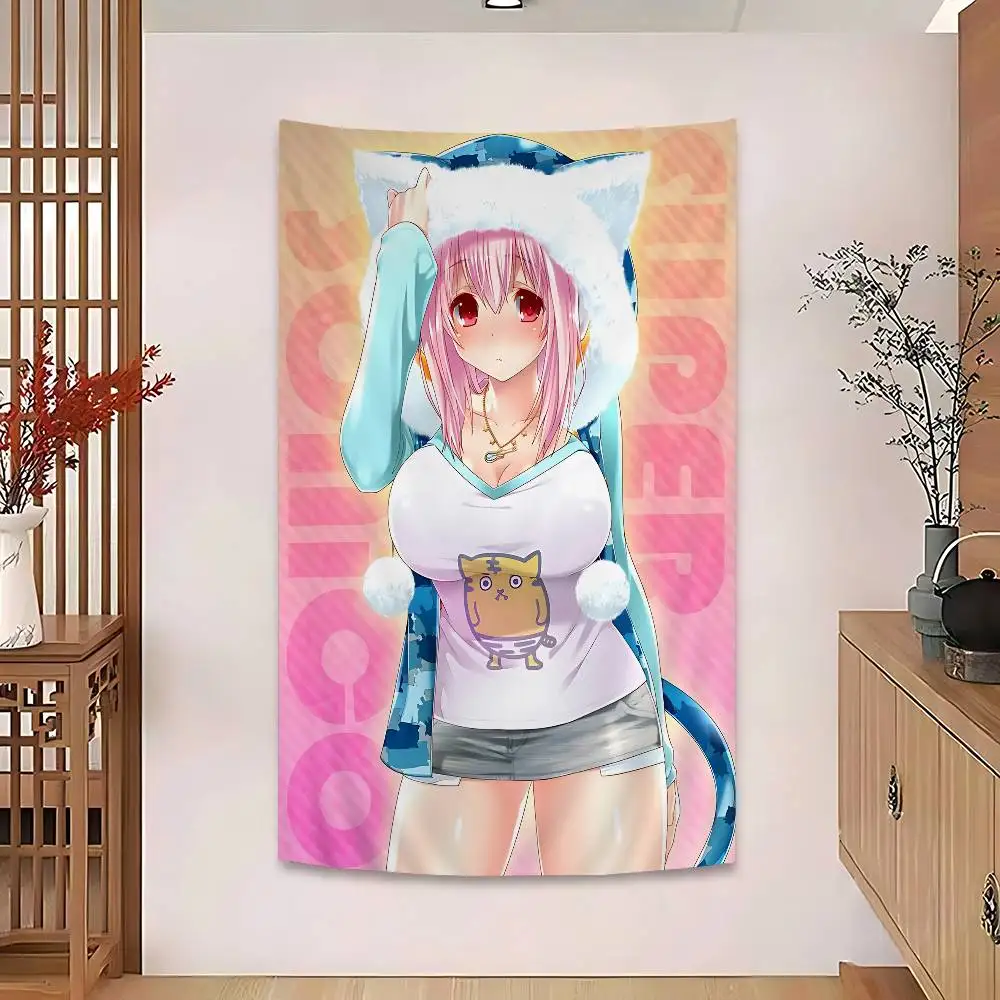 أنيمي سوبر سونيكو نسيج ملون الجدار الشنق البوهيمي الجدار المفروشات ماندالا الجدار شنقا ورقة