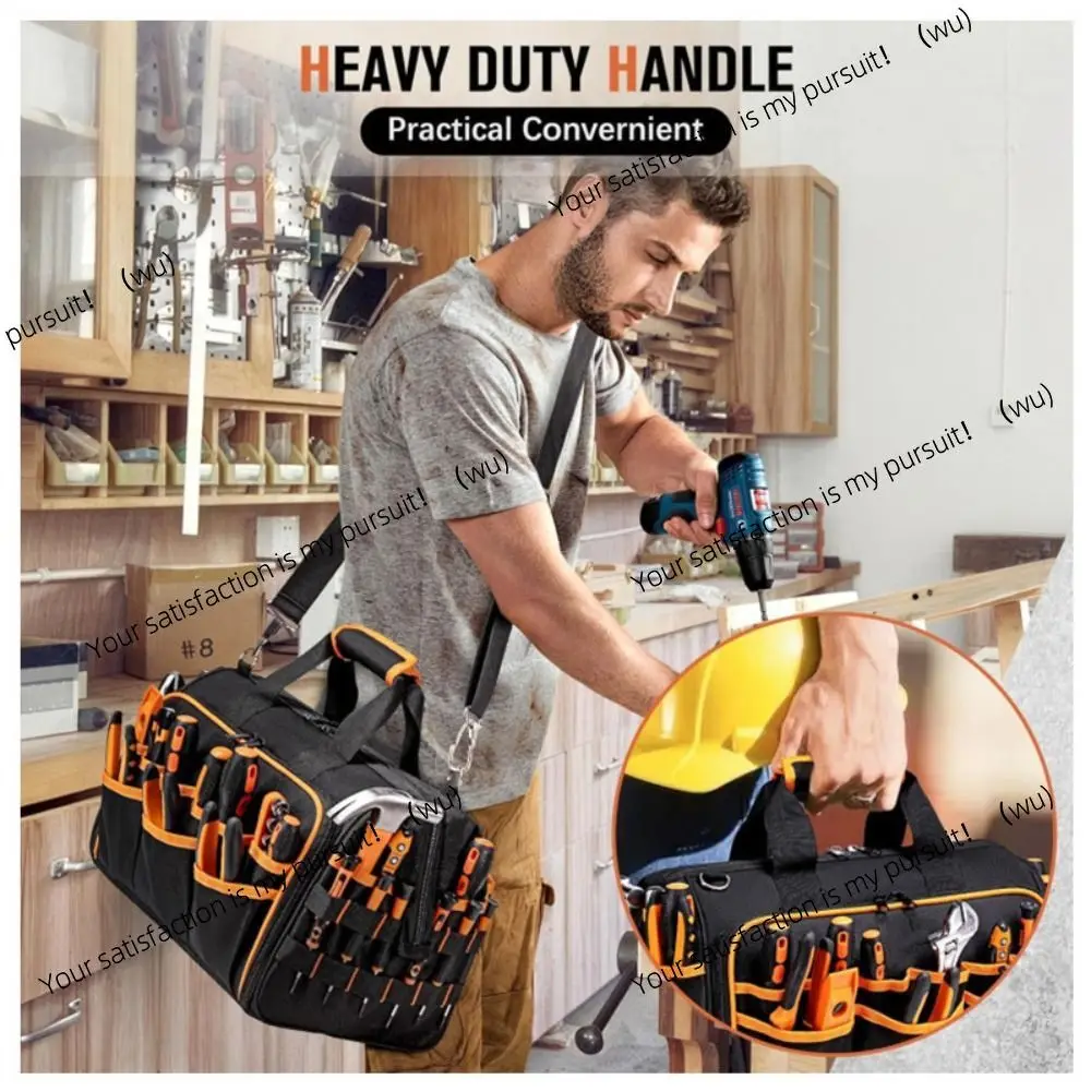 New 17-inch large-capacity portable kit with shoulder straps, waterproof, thickened and wear-resistant
