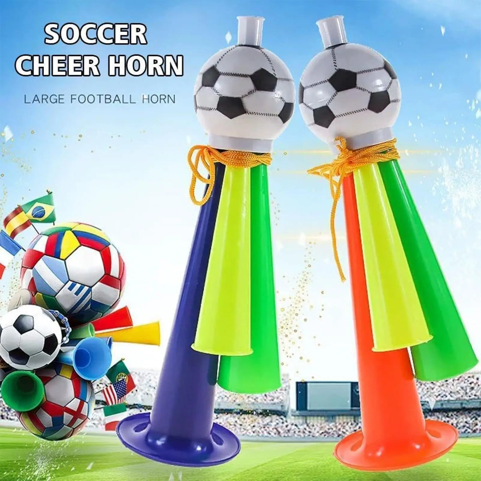 Stadium Horns Handheld Sports Trumpet Loud Sound Soccer Horn for Boating School Graduation Parades Games Competitions Hiking