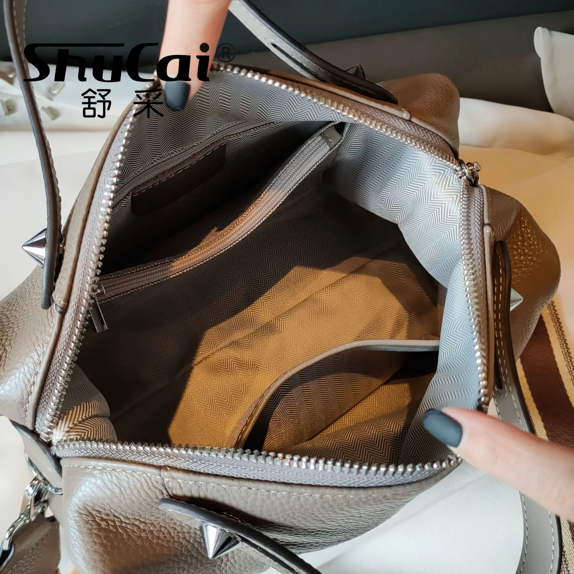 Genuine Grade Cow Leather Women Shoulder Crossbody Bags Luxury Designer Ladies High Quality Handbag Soft Cowhide Female Tote Bag