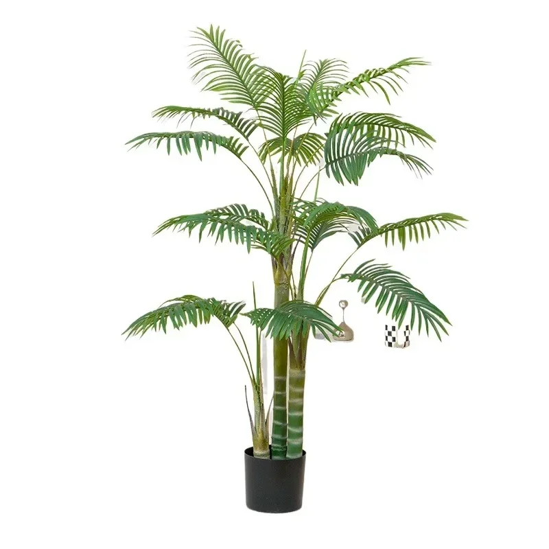 Artificial green plant coconut tree, indoor landscaping, tropical sunflower needle sunflower large potted decoration hotel
