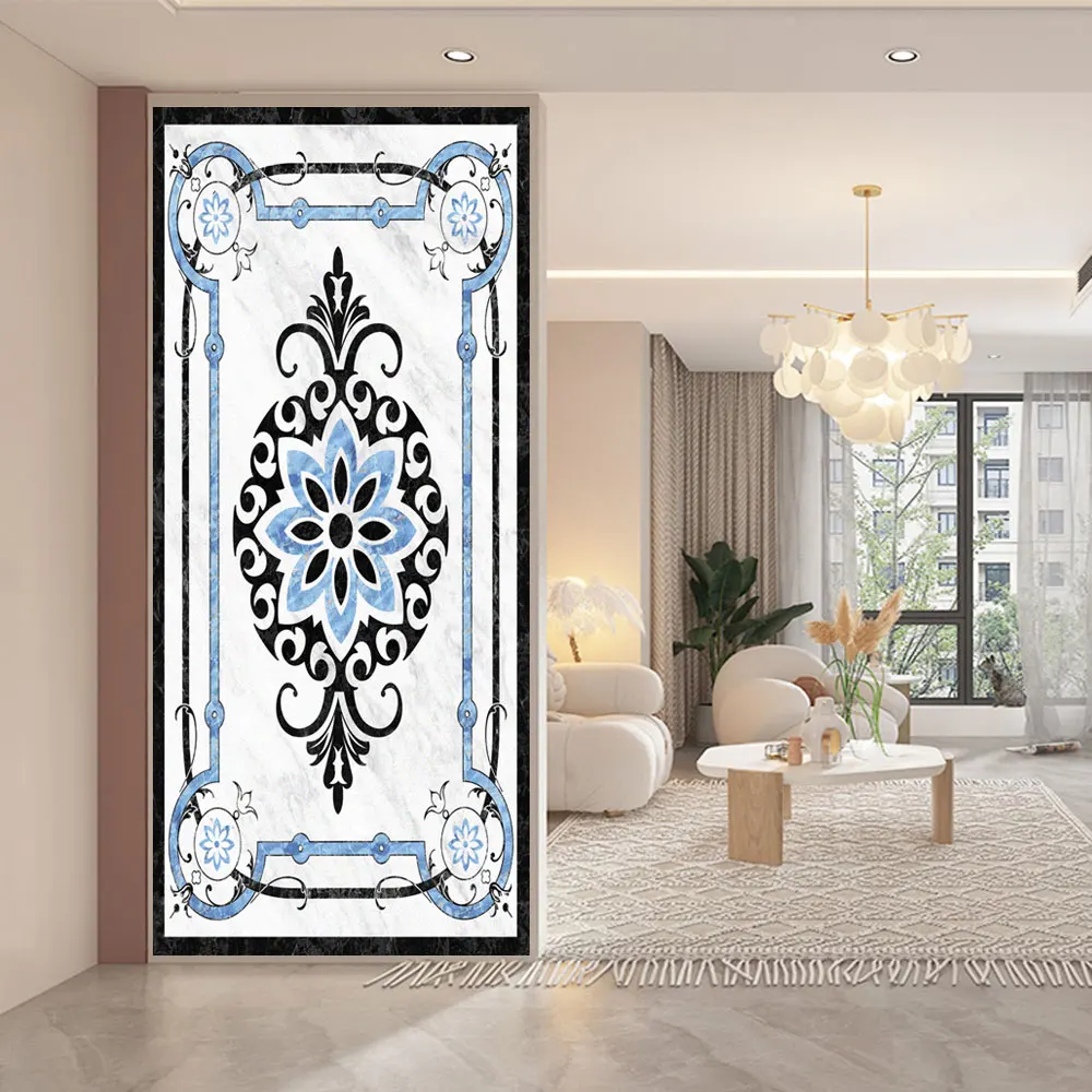 Static Electricity Frosted Privacy Window Film Anti UV Blocking Heat Control Abstract Pattern Glass Window Decoration