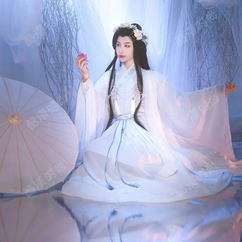 

Chinese TV Series TGCF Tian Guan Ci Fu Xie Lian Hua Cheng Cosplay Costume Xie Lian Yue Shen Loulan Cos Dress Hanfu Full Set