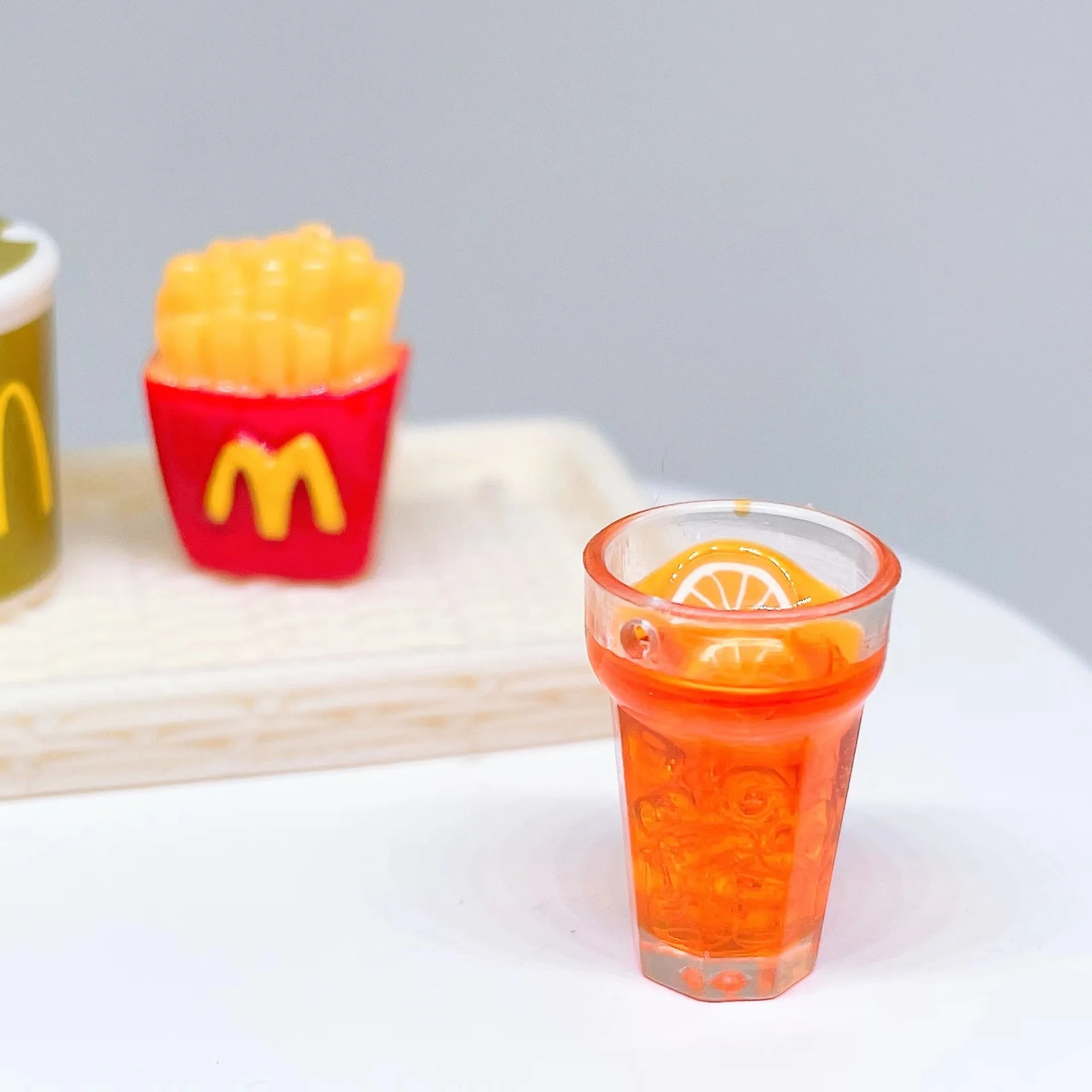 2pcs Dollhouse Lemon Tea Mini Drink Teahouse Food Kitchen Scene Miniature 1:12 Model Doll Accessories