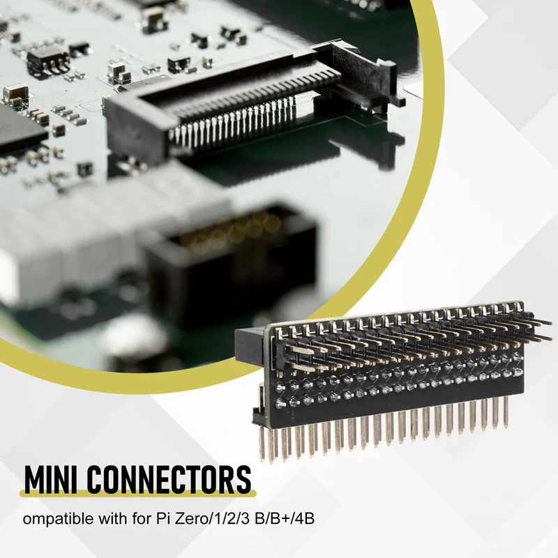 Mini Connectors For Raspberry Pi 40-Pin GPIO 1 To 2 Expansion Board 2 X 20-Pin Strip Dual Male Header Double Row Straight