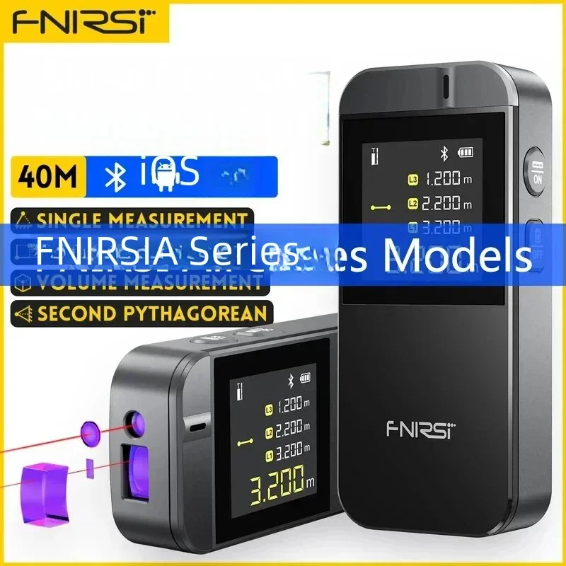 

Лазерный дальномер FNIRSI IR40, 40 м, лазерная рулетка, точный измеритель расстояния, строительная рулетка, подключение к приложению для рисования