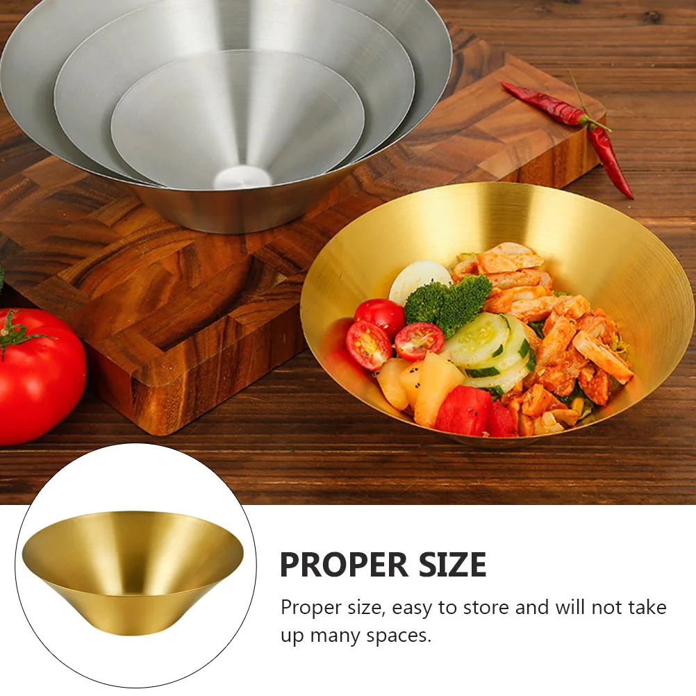 

Stainless Steel Ramen Bowl Premium Craft Food Container Salad Noodle Rice Soup Bowl Soup Container Rice Holder