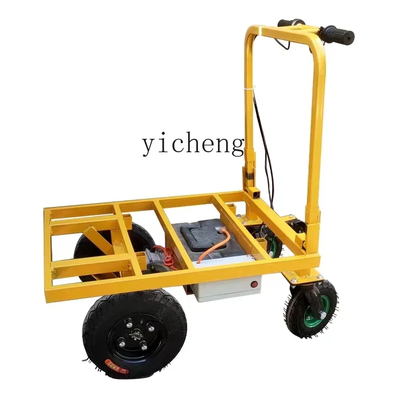 ZZf Electric Four-Wheel Trolley Tile Cement Handling Warehouse Truck