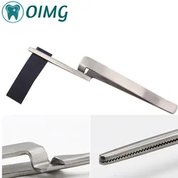 1pc Stainless Steel Dental Occlusal Paper Tweezers Curved Bite Articulating Paper Plier Orthodontic Forcep For Teeth Care Tool