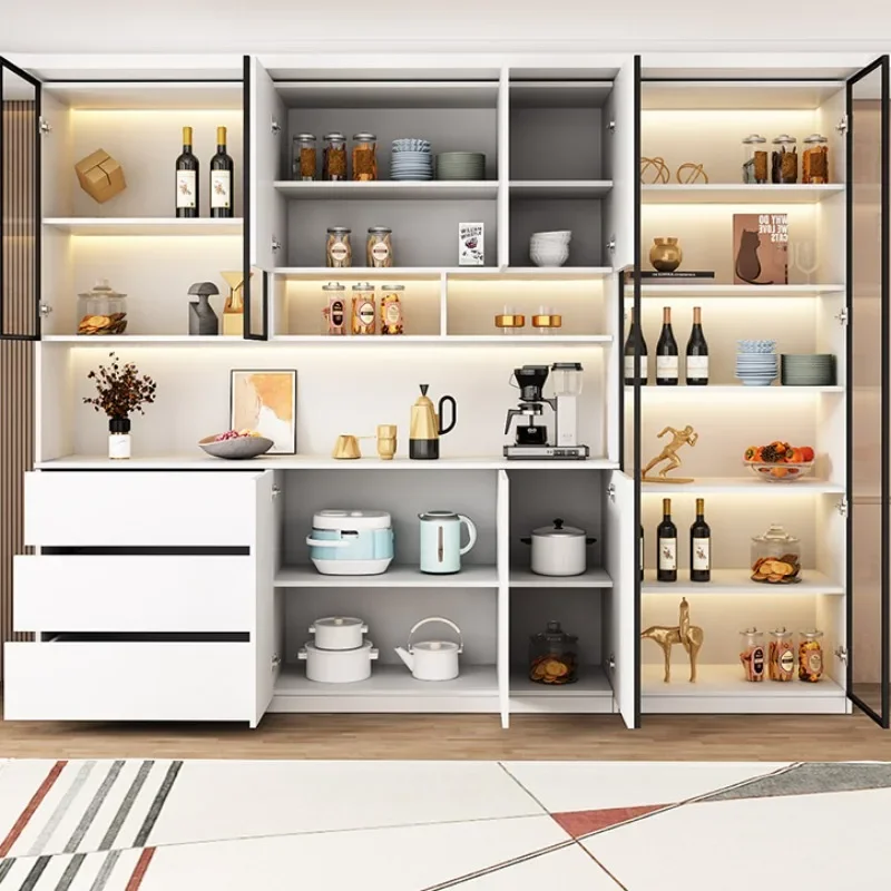 Modern Luxury Wine Bar Cabinet Storage Nightclub Furniture Mobile Movable Commercial Salon Bottle Buffet Vitrina Living Room