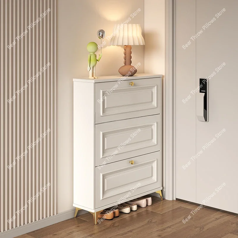 Space Saving Entryway Shoe Rack Storage Modern Narrow White Cupboards Organizers Meuble De Rangement Cabinet Furniture
