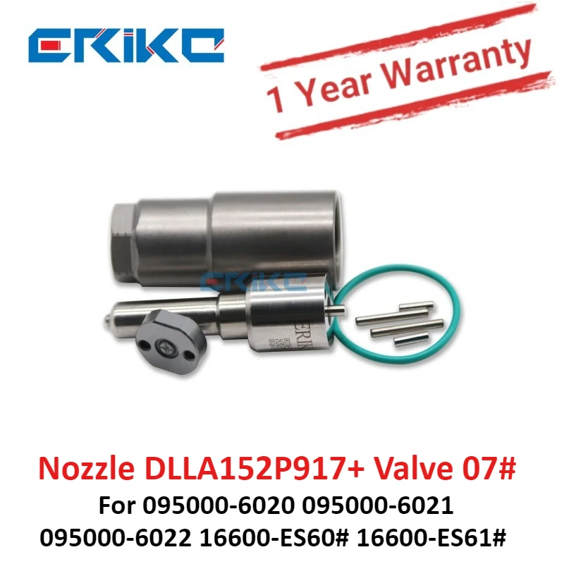

Repair Kit Nozzle DLLA152P917 Valve 07# DIESEL FUEL INJECTOR 095000-6020 095000-6021 095000-6022 16600-ES60# 16600-ES61#