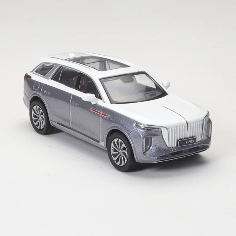 XCarToys 1/64 Hongqi E-HS9 White Gray Color Matching Alloy Diecast Model Car Toy Collection Gift