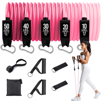 11 Pcs/set of Drawstring Resistance Bands, Portable Fitness Equipment, Household Fitness Chest Expanders, Elastic Exercise Bands