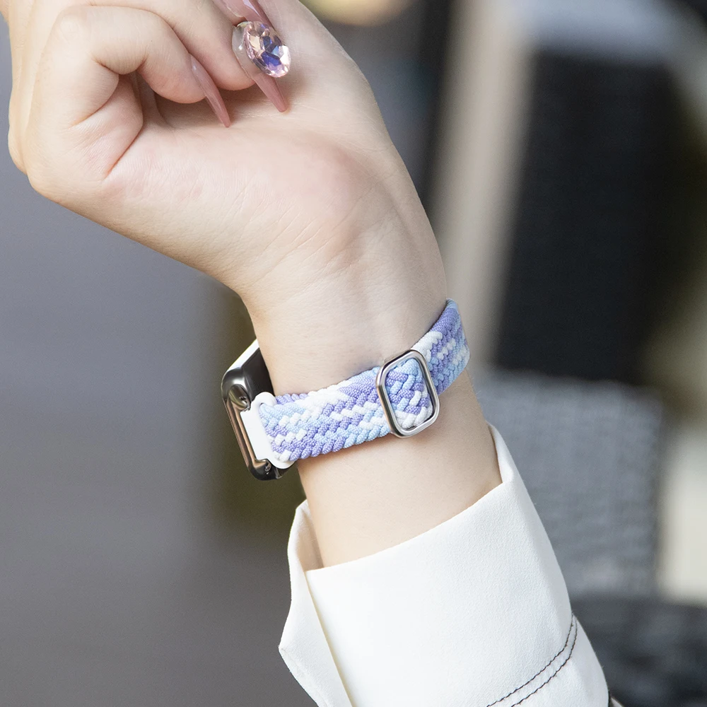 Return Braided Slide Buckle Strap For Honor Band 9 Quick Release Washable Nylon Adjustable Sport Smartwatch Band For Men Women