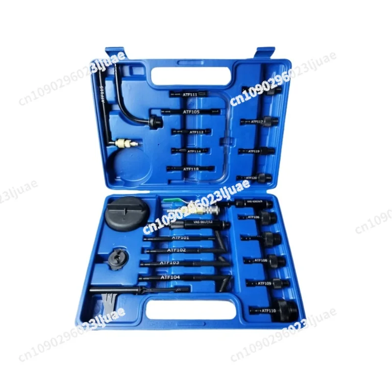 26 Pcs Car Transmission Fluid Filler with Valve for Filling Dual Clutch Gearbox Car Oil Filling Filler Adapter Premium Metal