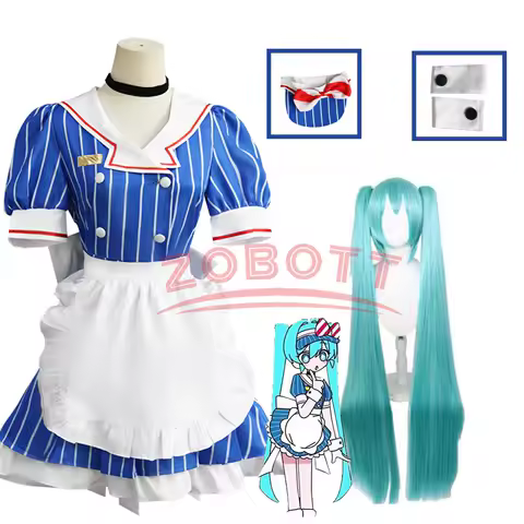 Hatsune Mikuu Cosplay Costumes Wig Anime Mesmerizer Uniform Halloween Christmas Carnival Party Dressing For Women Maid dress