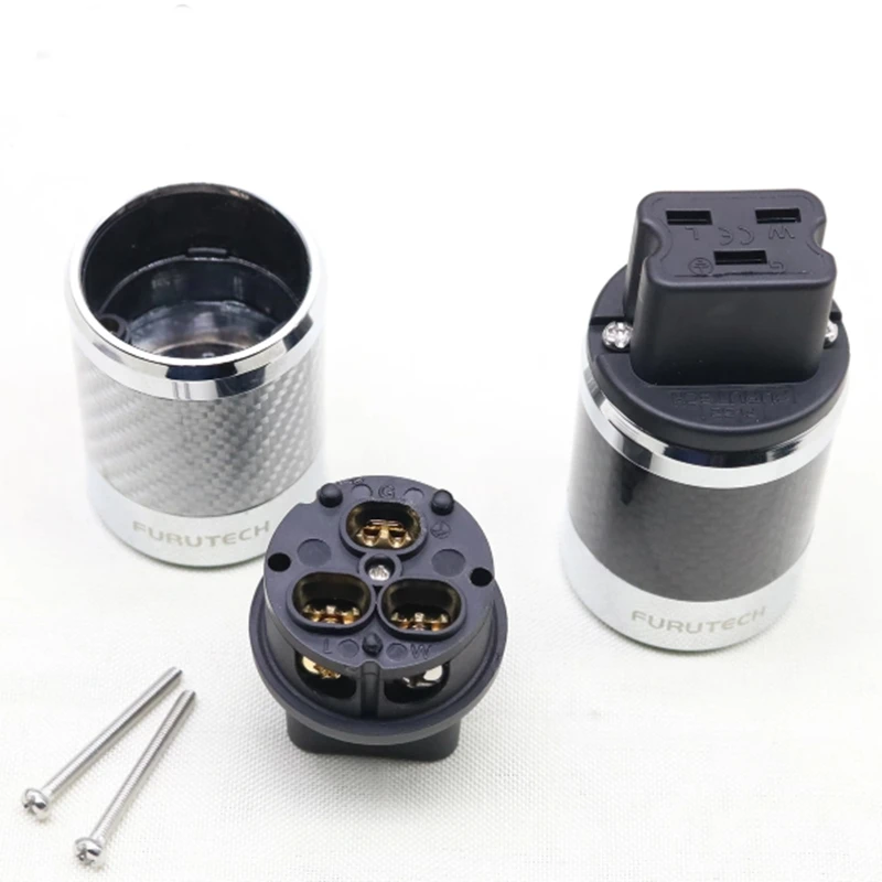 Hifi Furukawa FI-50 FI50M Carbon Fiber Rhodium Plated AC Power Electrical Male female connector 20A IEC EU US IEC Plug