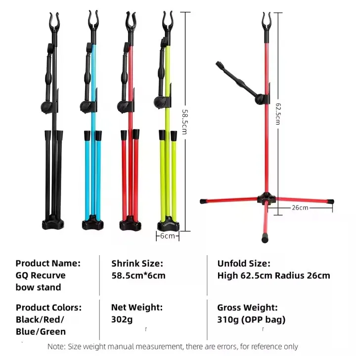 1pcs Archery Recurve Bow Stand Lightweight Bow Holder Adjustable Rack for Recurve Longbow Takedown Bow
