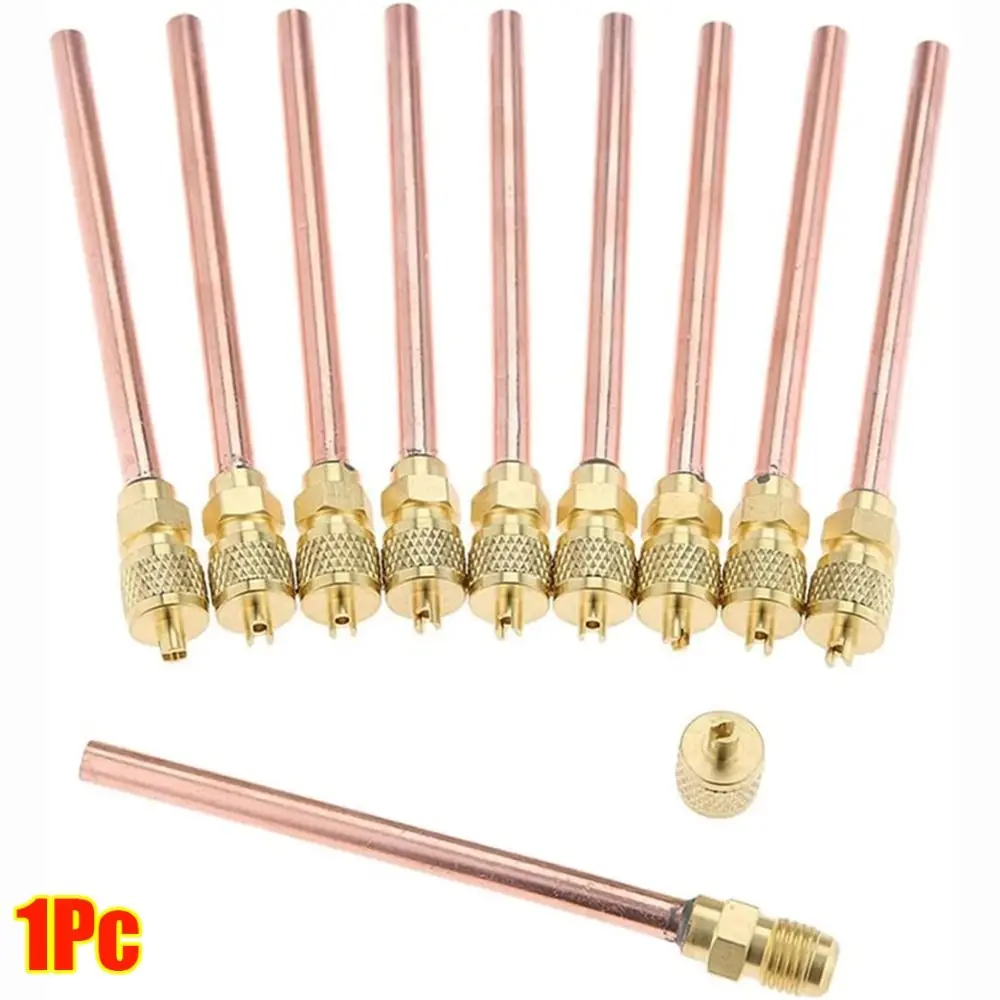 New 1/4'' Service Valve Thickness 0.6MM 63/120MM Access Valve Strong Core AC Vacuum System Refrigerator Charging