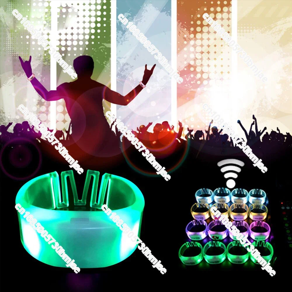 Dropshipping DMX Remote LED Bracelet Flashlight DJ LED Wristband for Music Concert Party and Event