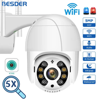 BESDER 4K 8MP 5MP Ultra HD PTZ WiFi IP Camera AI Human Detection 1080P UHD Audio IP Camera Auto Tracking P2P Video Surveillance