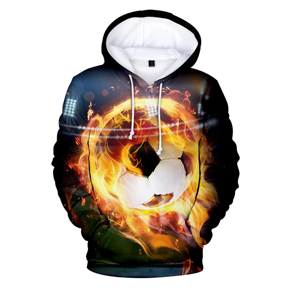 

Hot Autumn 3D football soccer Hoodies Men Women Sweatshirts New Kids 3D white+black Hoodie Suitable boys girls casual pullovers