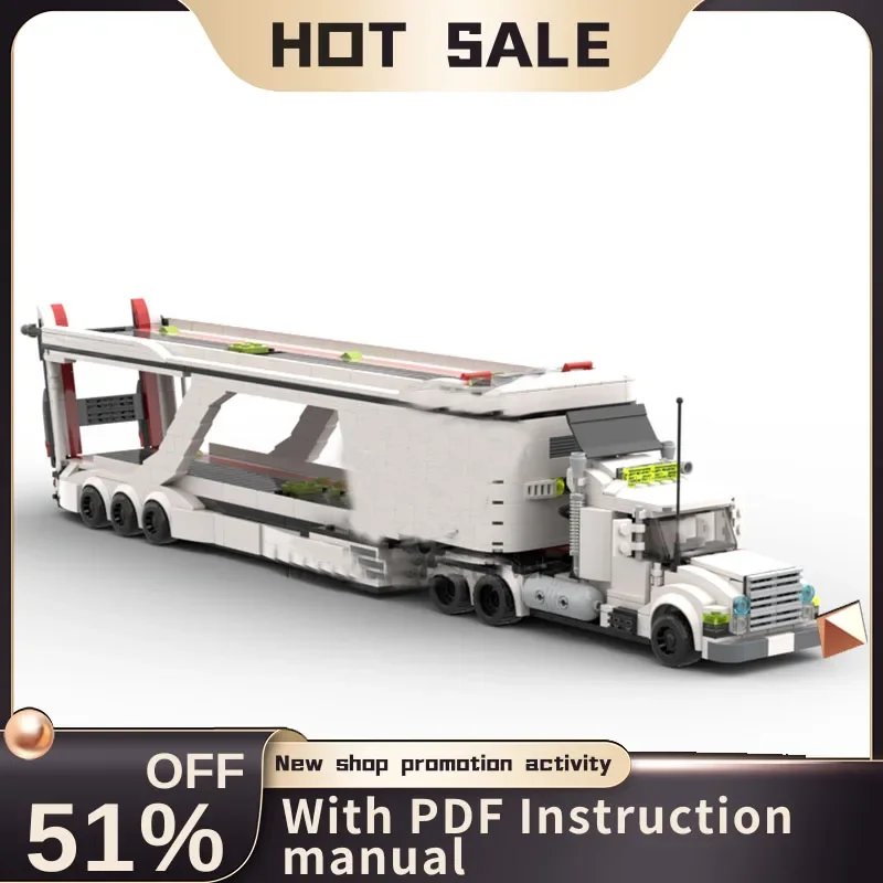 

1441Pcs Engineering Container Heavy Duty Rig Truck Trailer Tower Head Technology Diy Creative Ideas Kids Toys Gift Custom Puzzle