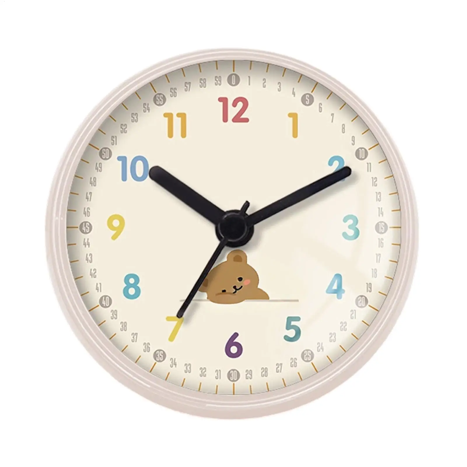 Waterproof round shower clock cute bear bathroom clock Suction Cup Anti-Fog Shower Wall Clock Bathroom Round Quiet Wall Decor